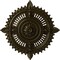 Ekena Millwork Haylynn Ceiling Medallion (Fits Canopies up to 1 1/4"), 29 1/8"OD x 1 1/4"ID x 4"P, Green Gold CM29HYGGS - alternate 1